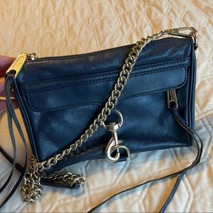 Rebecca Minkoff Navy & Gold Mini Mac